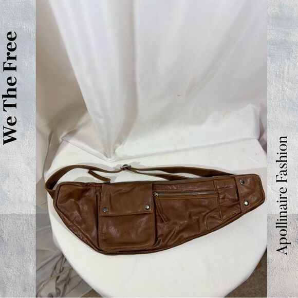 We The Free Belfast Sling Bag In Brown Leather New - Picture 4 of 5